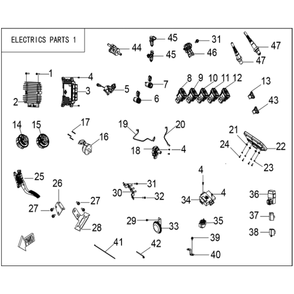 Loncin UWOLF 1000L - Elektrinė dalis 2