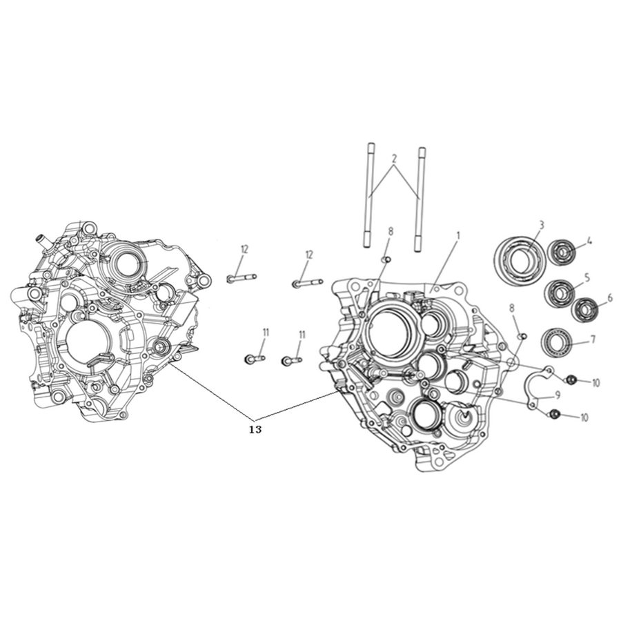 VOGE R125 E5+ - Dešinysis karteris