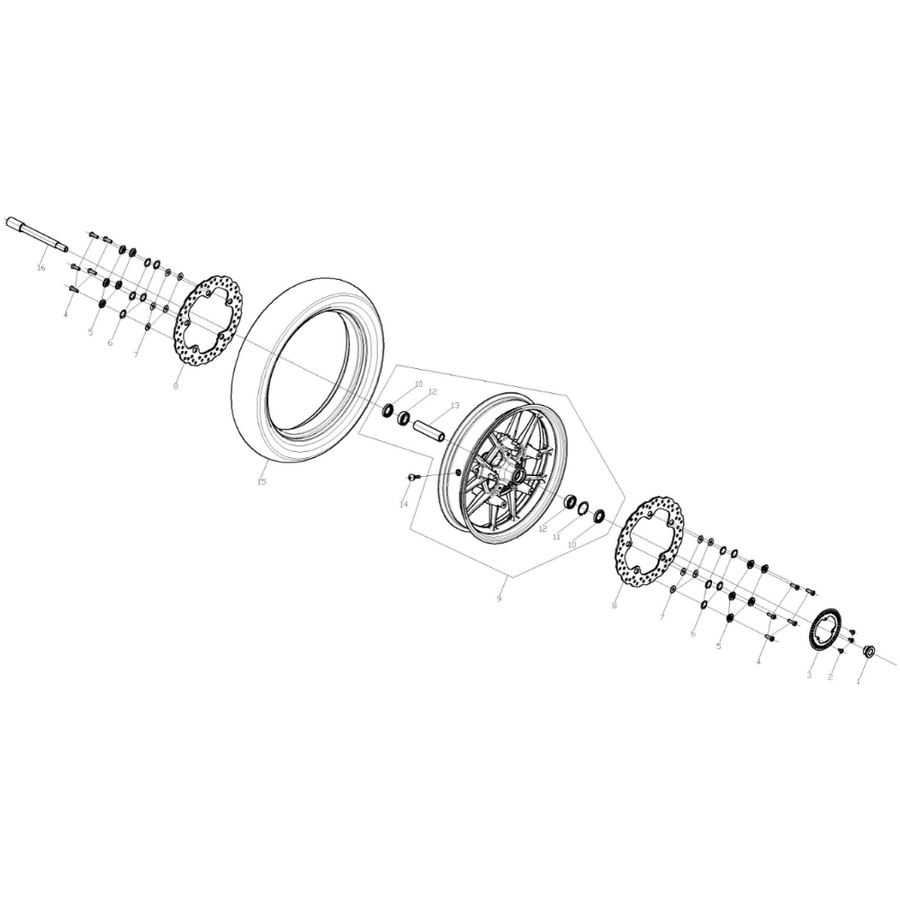 VOGE R625 - Priekinis ratas