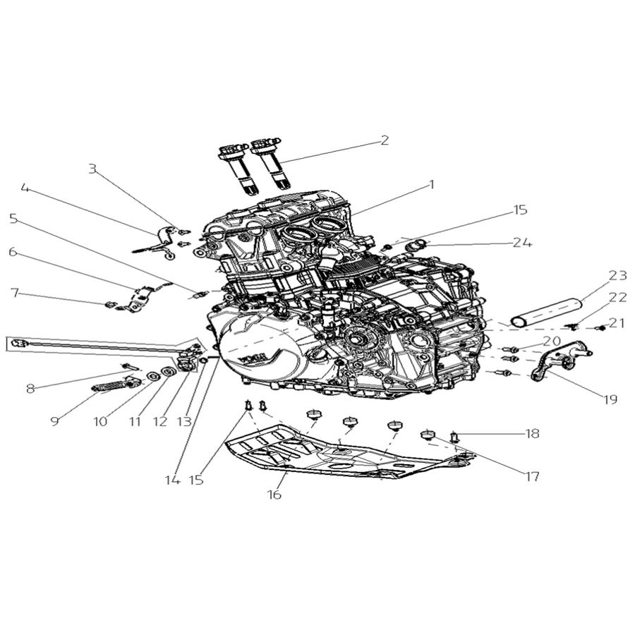 VOGE DS900X E5+ - Variklis