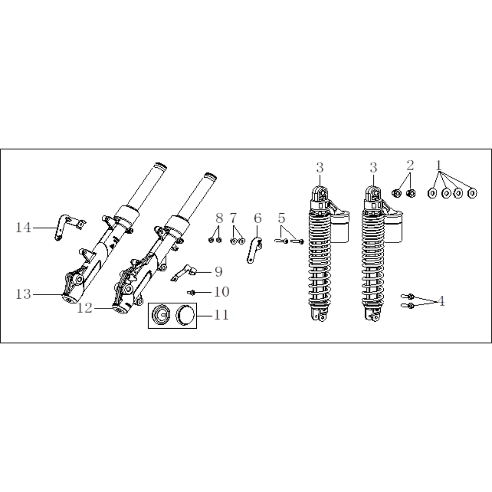SR1 ADV E5+ - Priekinis amortizatorius
