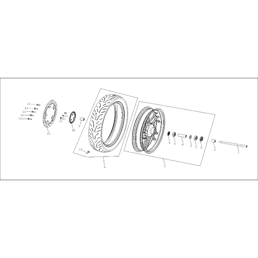 VOGE R125 E5+ - Priekinis ratas