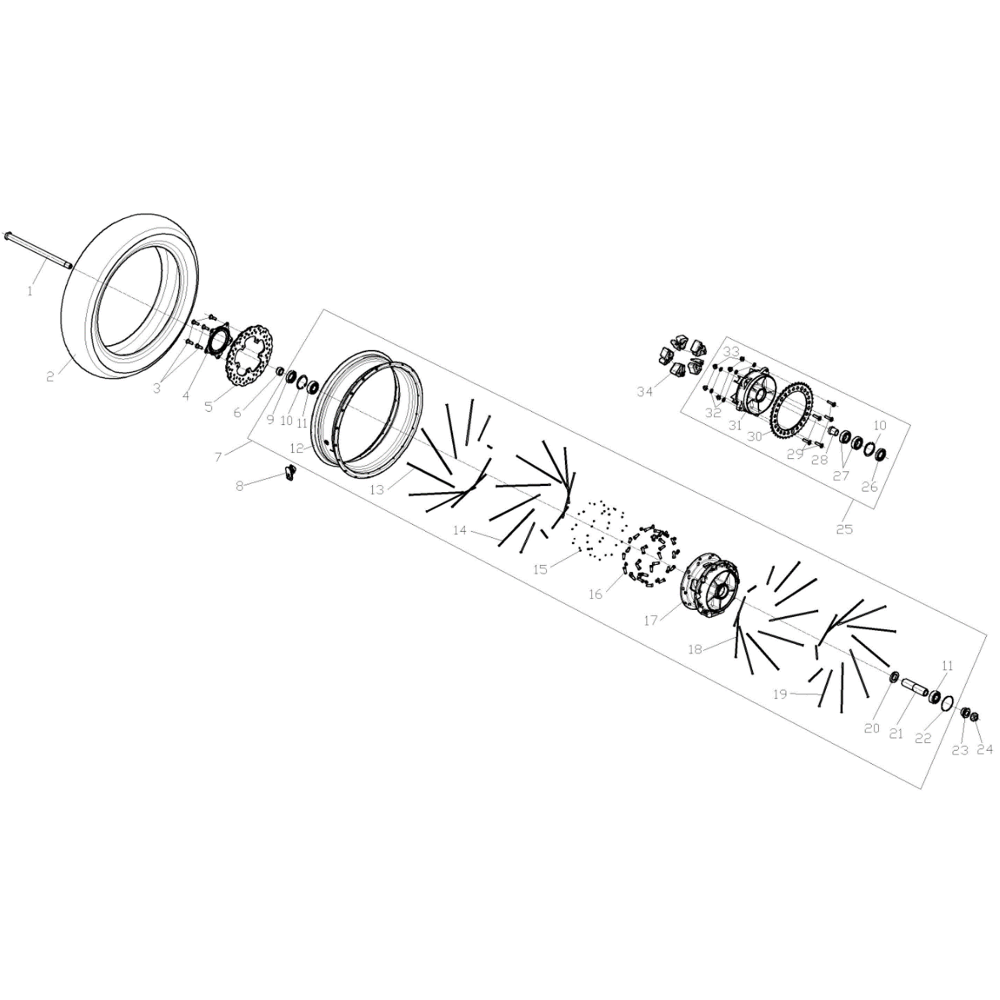 VOGE DS625X - Galinis ratas