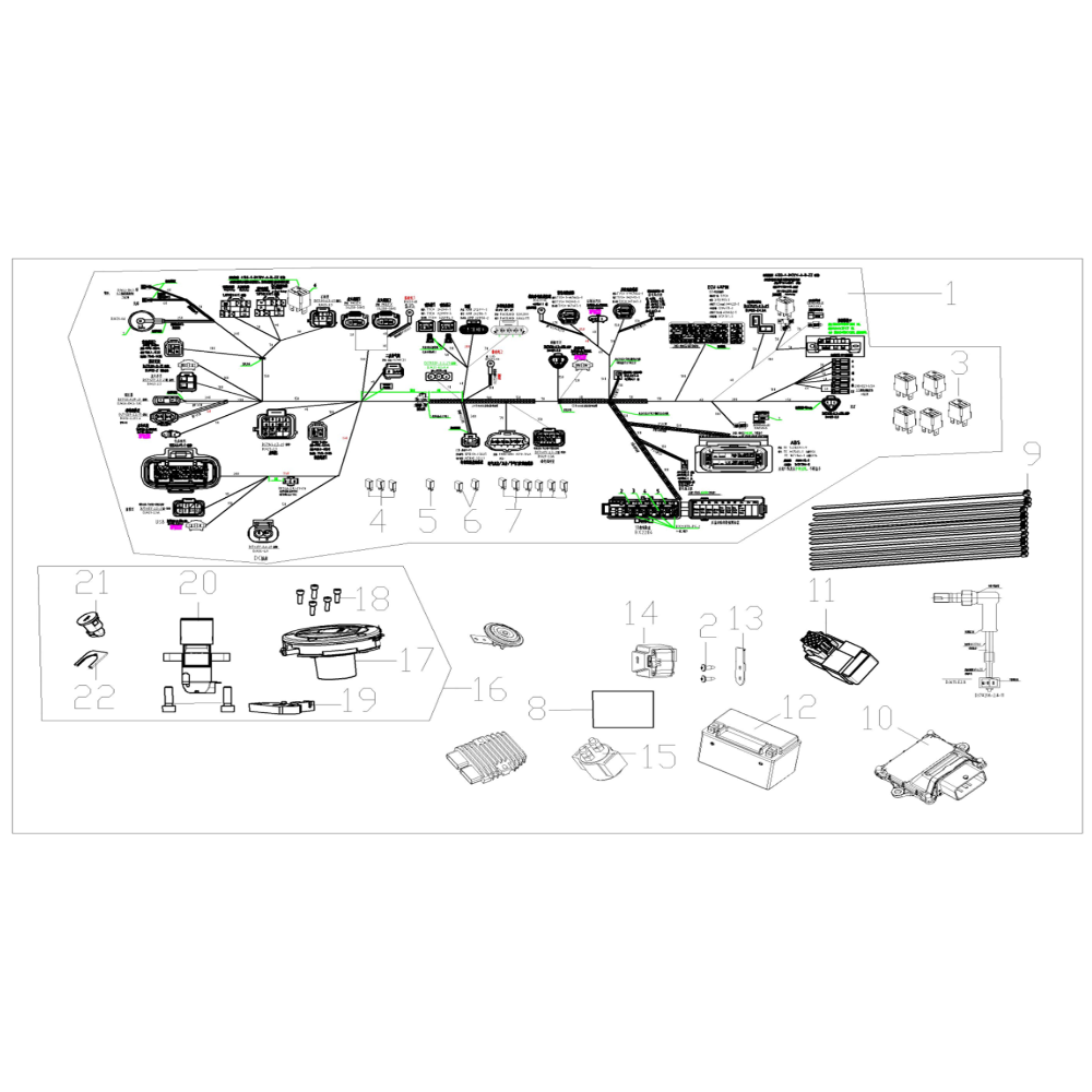 VOGE DS625X - Elektrinė dalis