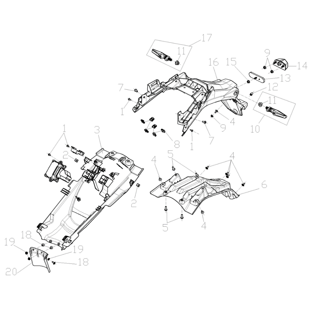 VOGE DS625X - Galinis sparnas