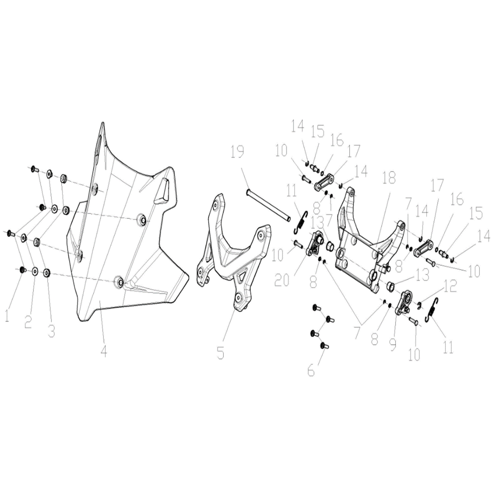 VOGE DS625X - Priekinis stiklas