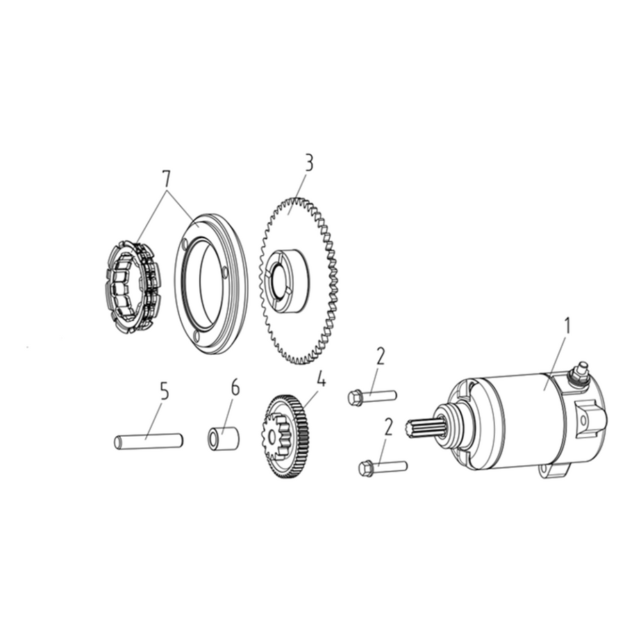 VOGE R125 E5+ - Užvedimo mechanizmas