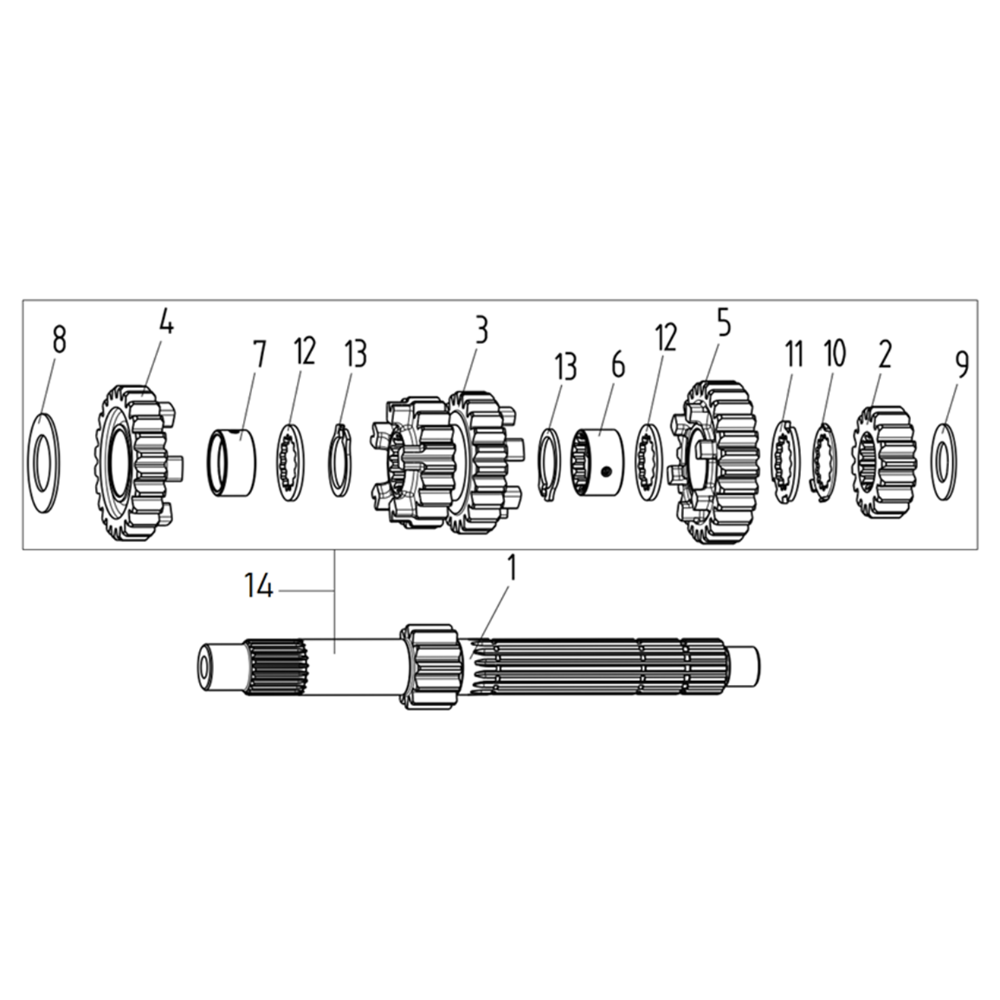 VOGE R125 E5+ - Pagrindinis velenas