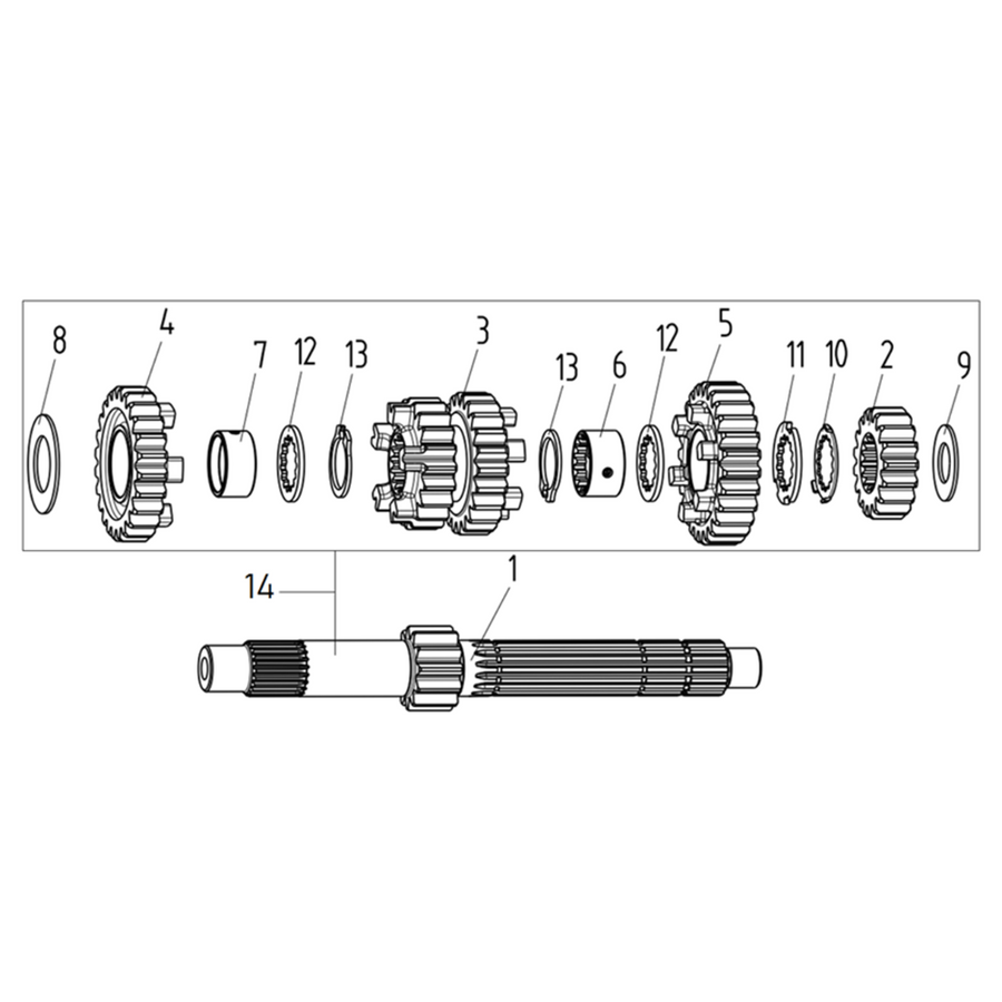 VOGE R125 E5+ - Pagrindinis velenas