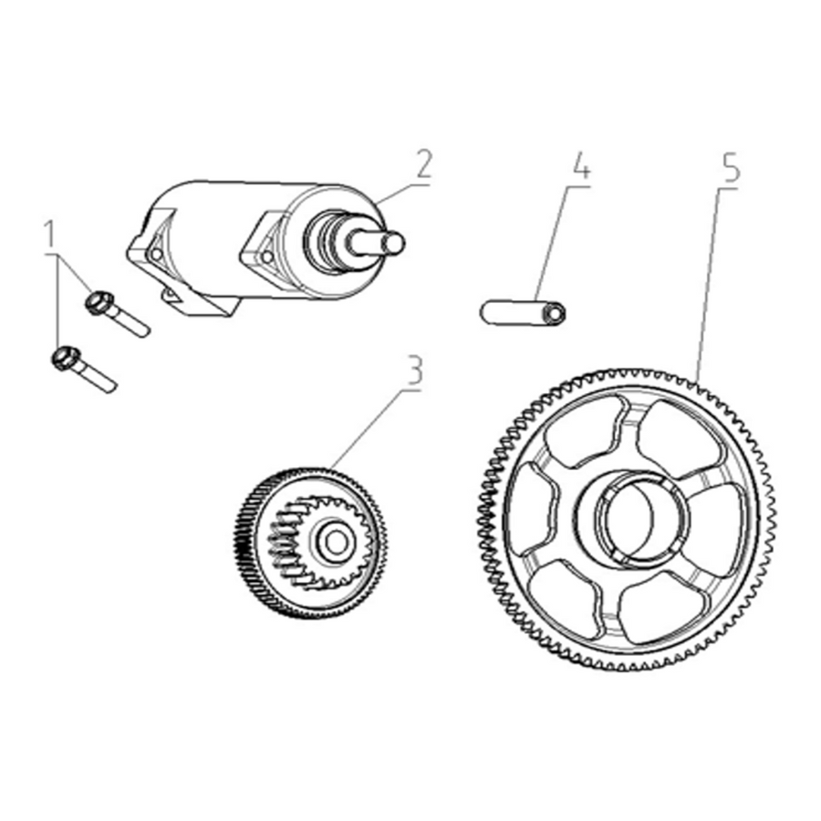 VOGE R625 - Užvedimo mechanizmas