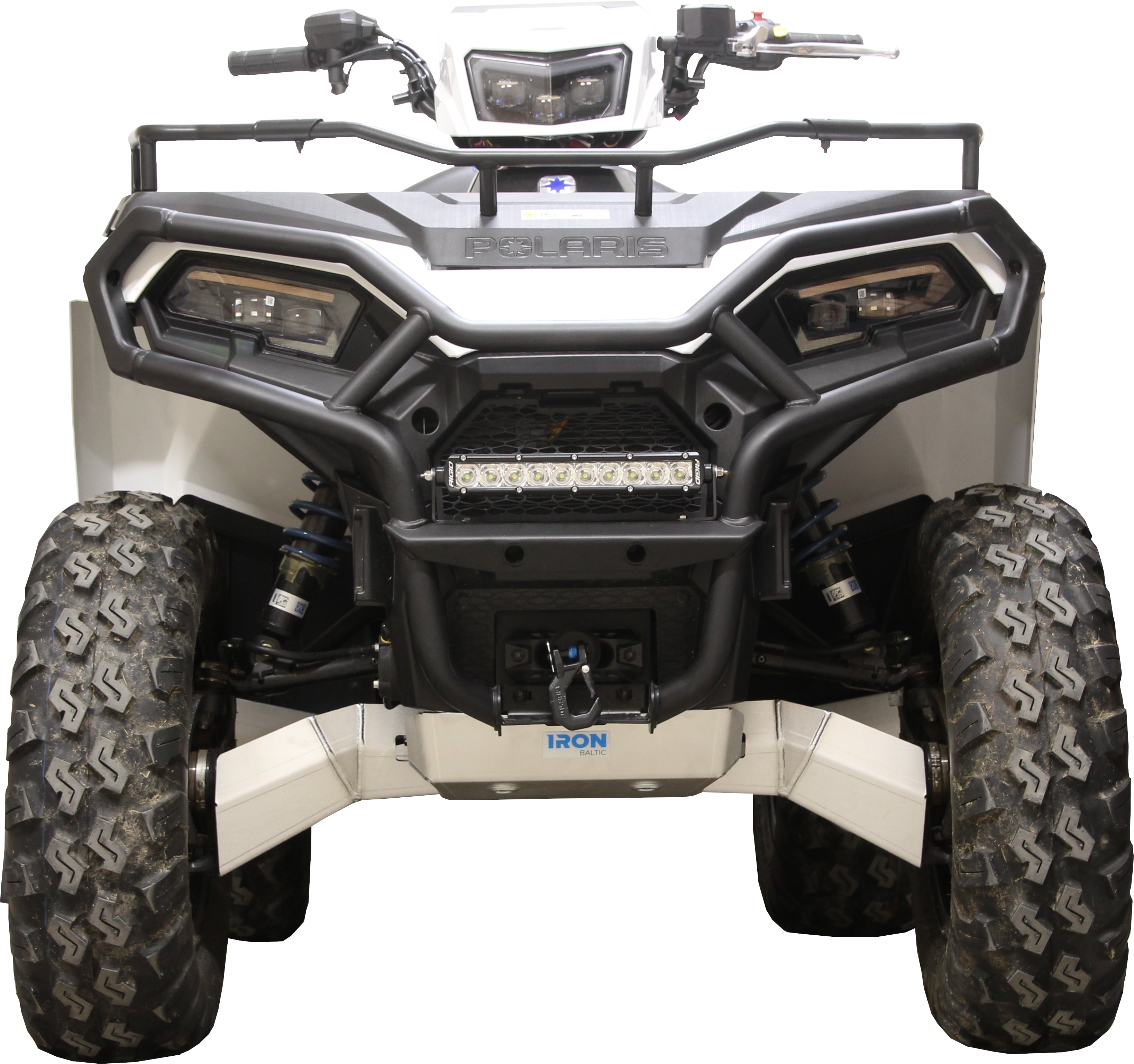 Apsauginė dugno plokštė (aliumininė): Polaris Sportsman 570 X2 Nordic Pro (MY2025+)