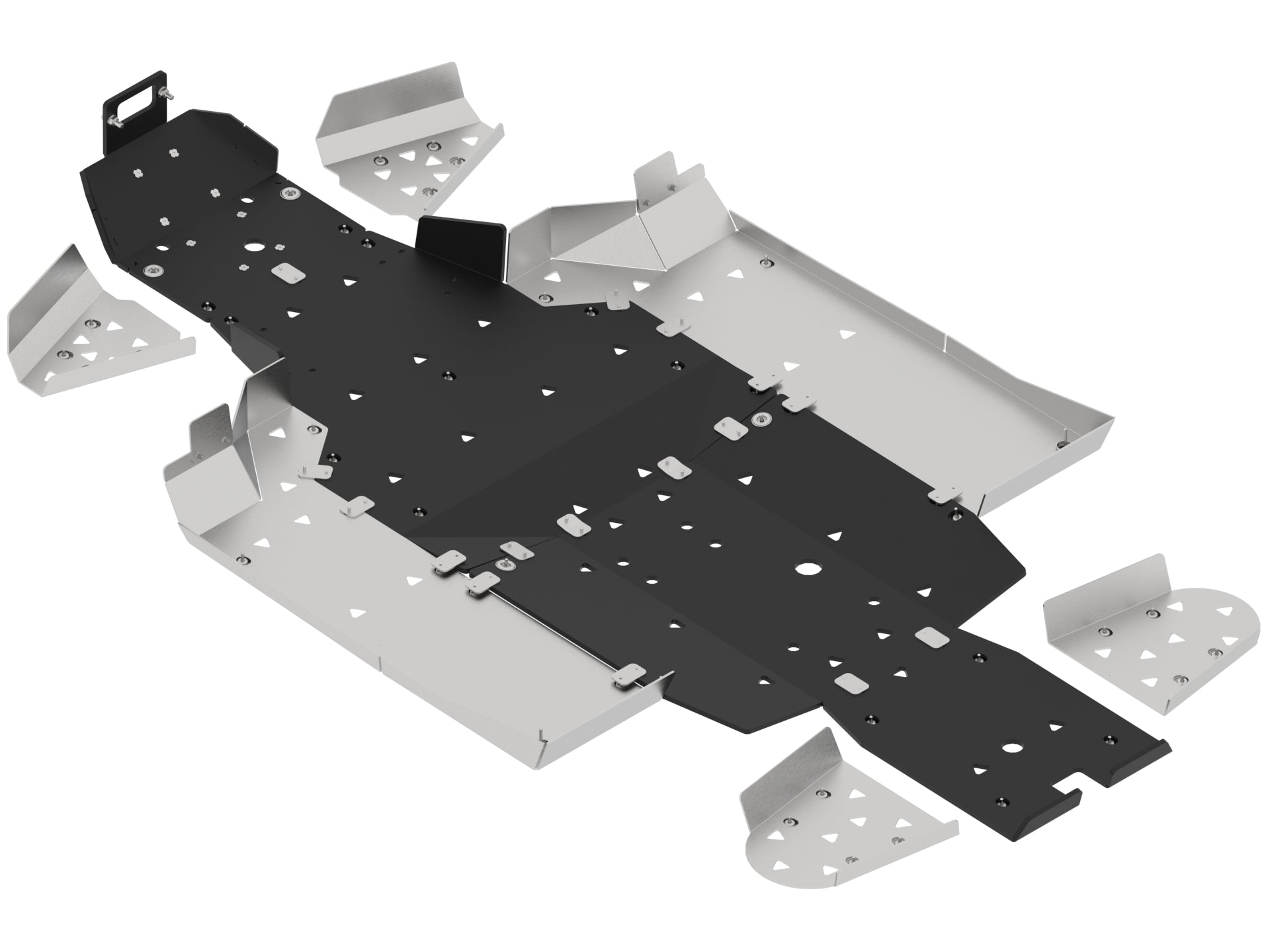 Complete set of underbody protection (plastic-aluminium): Trapper 550 UTV / HiSun 550 UTV