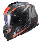 LS2 FF800 STORM II ŠALMAS - RACER Matt Titanium Orange