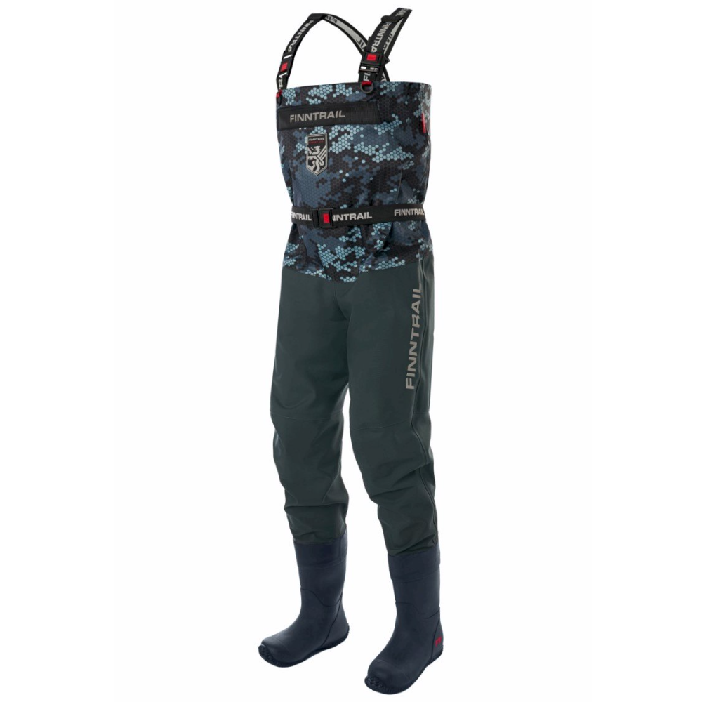 Kombinezoninės bridkelnės Finntrail Waders Enduro BF CamoGrey
