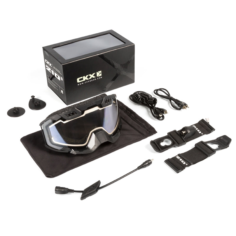 Šildomų akinių komplektas CKX Goggle 210° Original Heated black/clear lens