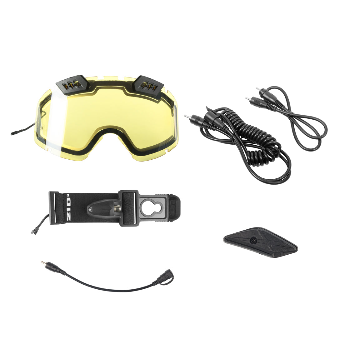 Šildomo stiklo komplektas CKX Heated upgrade kit to Goggle 210° Airflow yellow