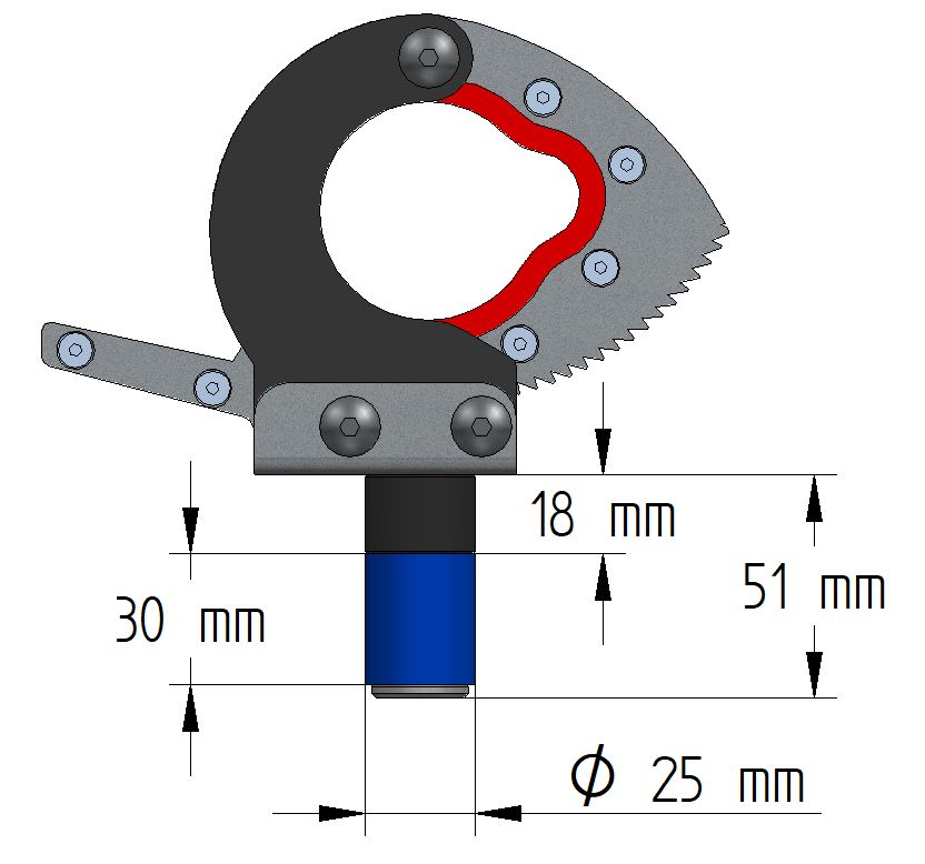 Quick release clamp (load securing point)