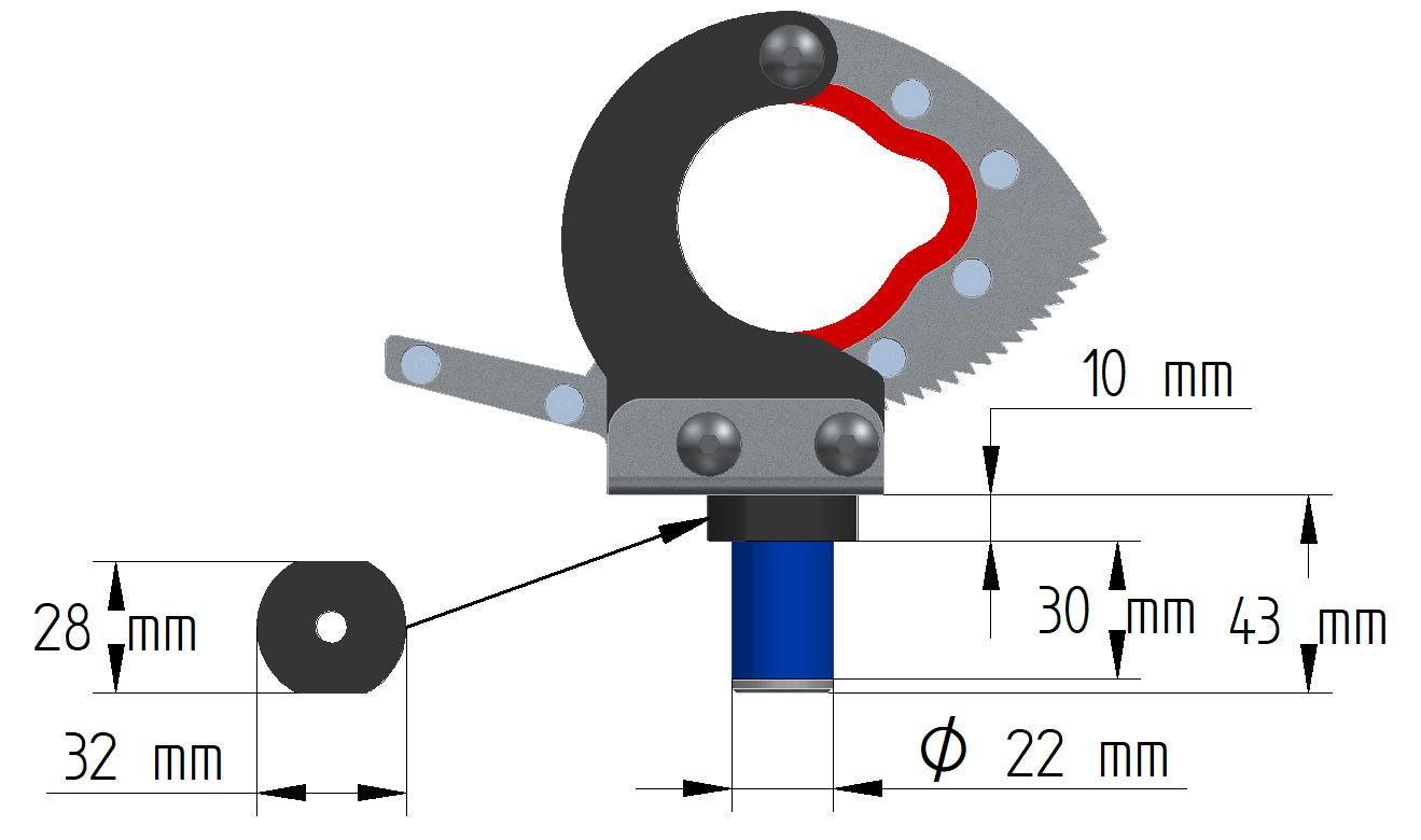 Greito atleidimo spaustukas (tvirtinimo kilpai): 22 mm CFMOTO / SEGWAY