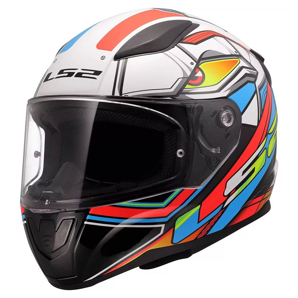 LS2 FF353 RAPID 2 ŠALMAS - XDRON White Neon Orange