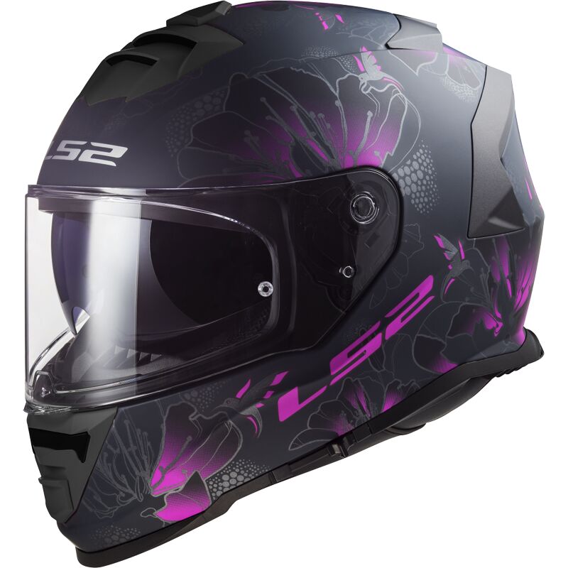 LS2 FF800 STORM II BURST ŠALMAS - Matt Black Pink