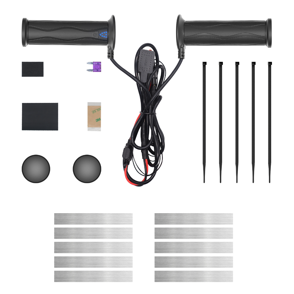 ATV šildomos rankenėlės su nykščio šildytuvu 12 V – 22 mm