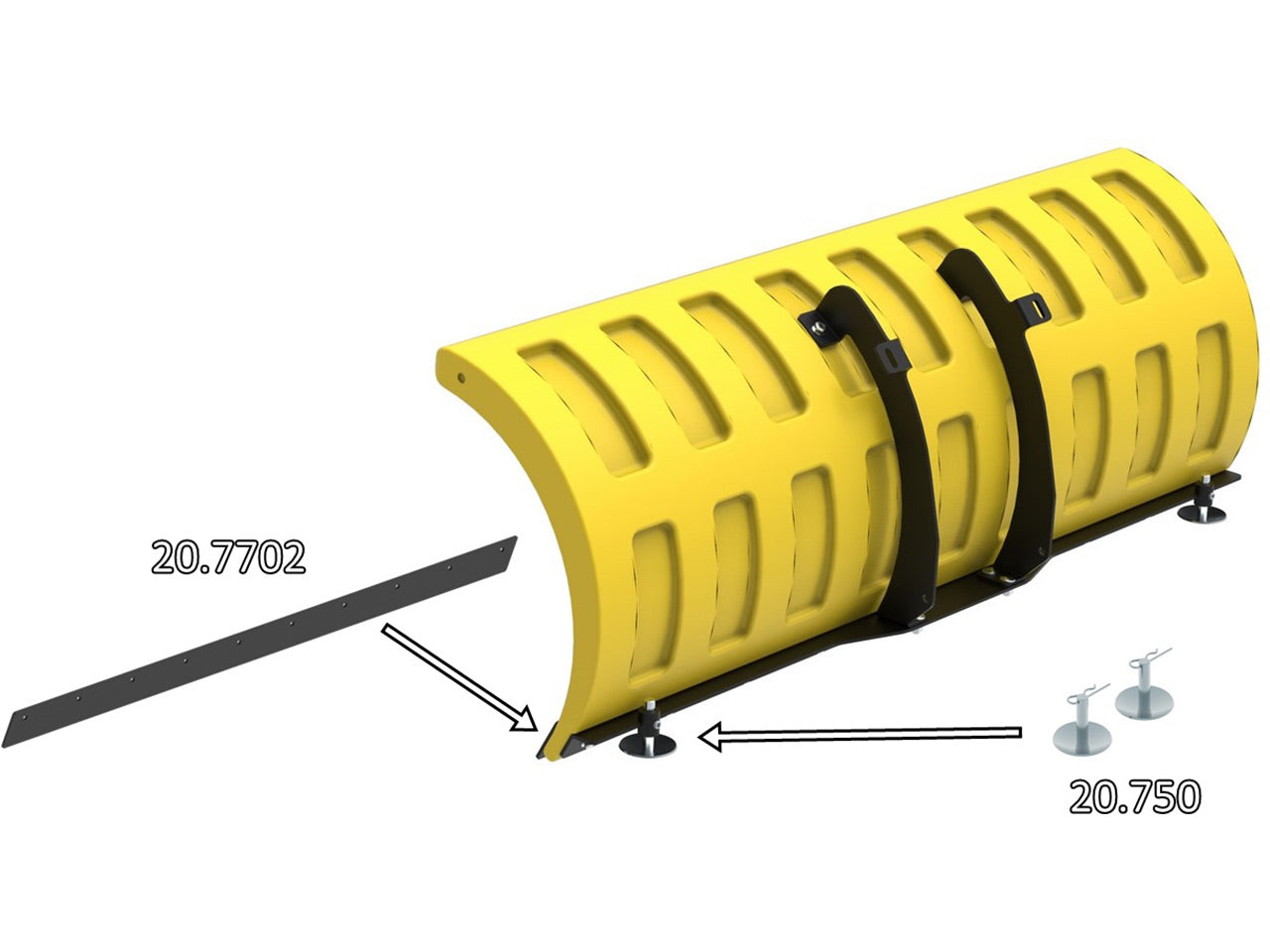 Plieninis plūgo peilis 1520 mm / 60 colių