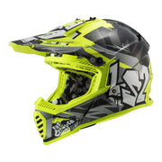 LS2 MX437 FAST II MINI ŠALMAS - CRUSHER Black Yellow