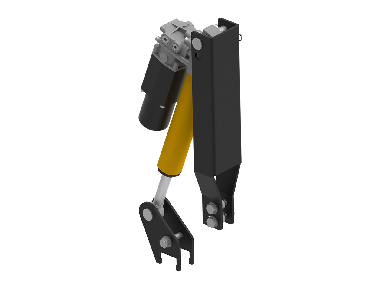 Electric-hydraulic height adjuster for flail mower