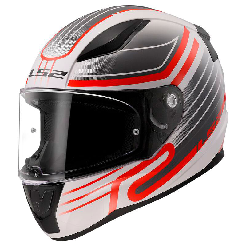 LS2 FF353 RAPID 2 ŠALMAS - CIRCUIT White Red