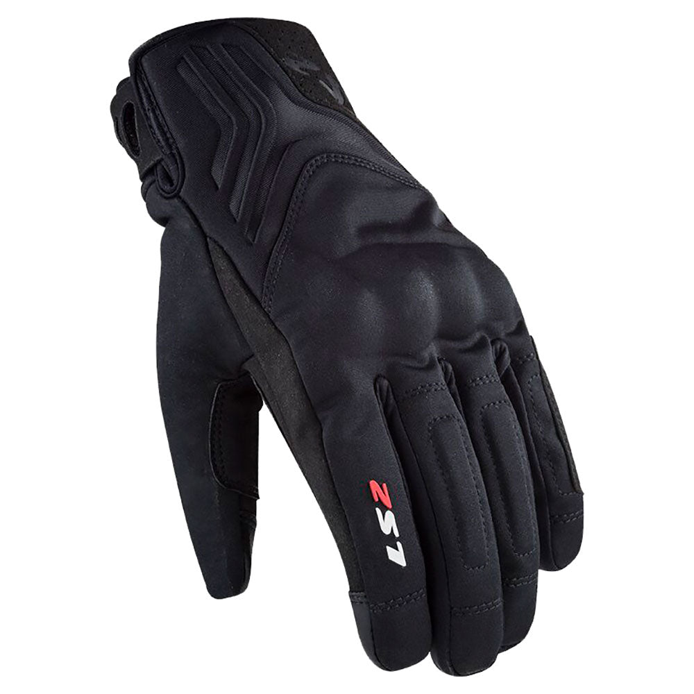 LS2 JET 2 MAN GLOVES Black