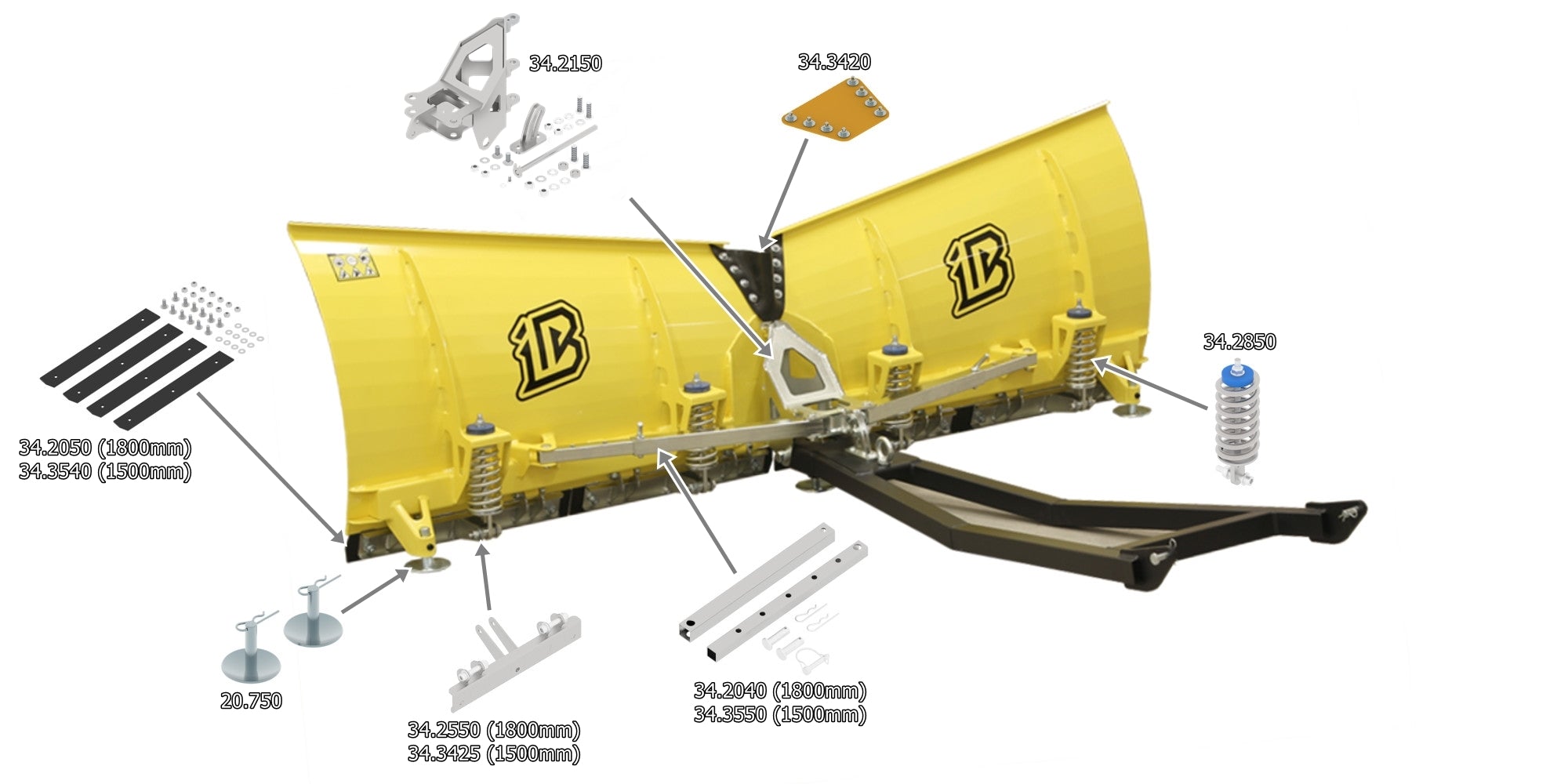 Rubber cover (V-shaped snow plough G2 1500/1800)