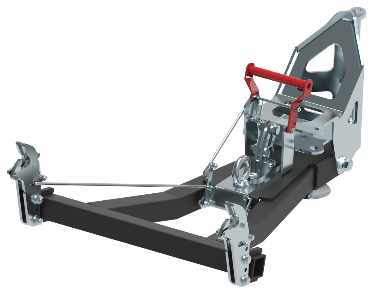 Front mount quick attachment push tube (narrow version): V-Plow G2 1500