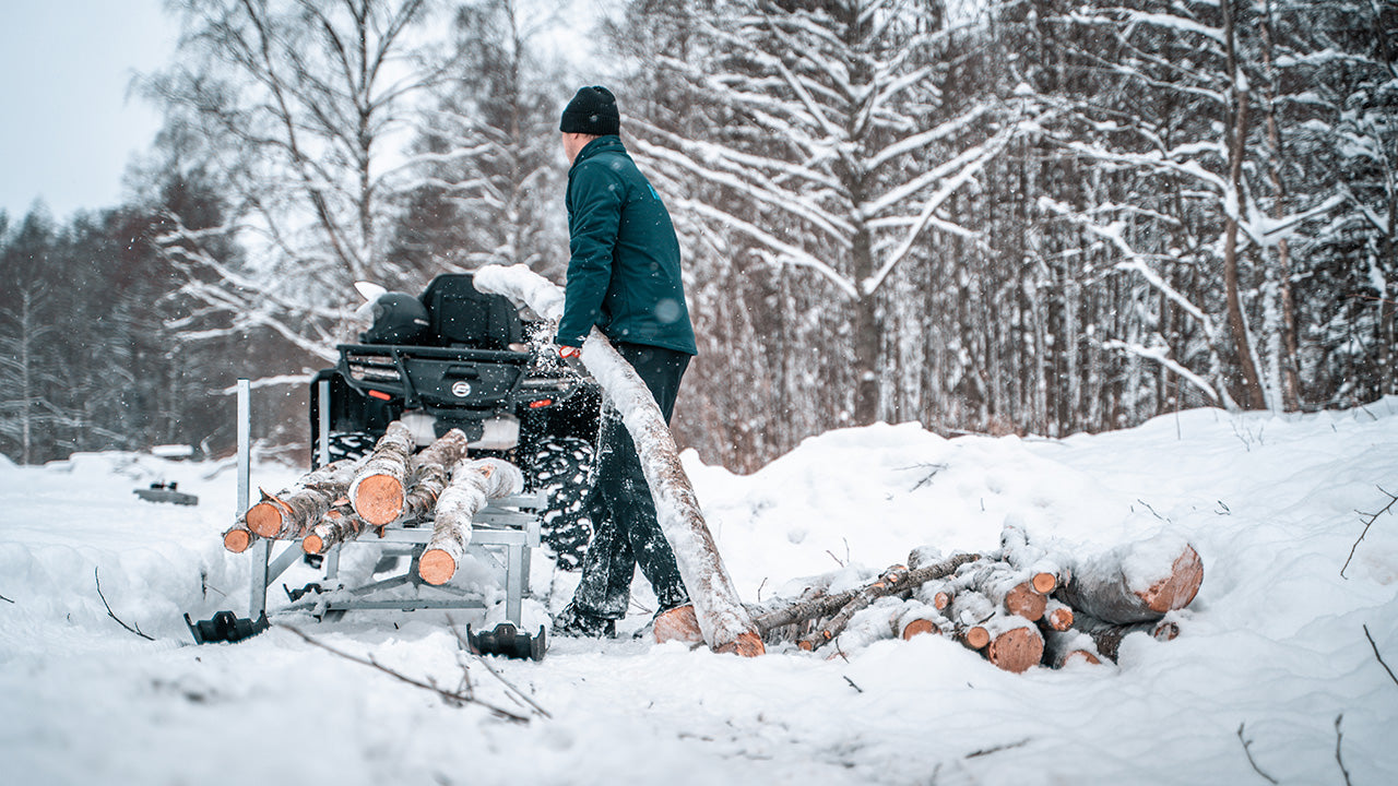 Log sleigh (timber trailer with skids)