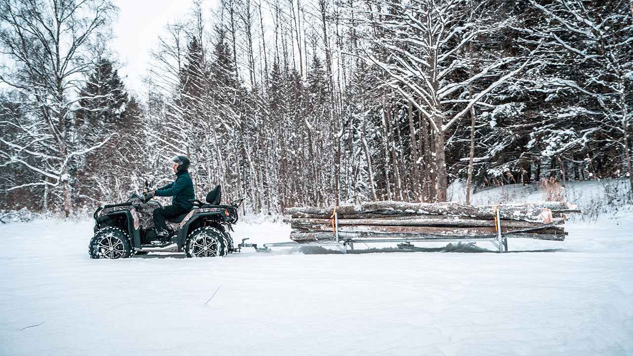Log sleigh (timber trailer with skids)