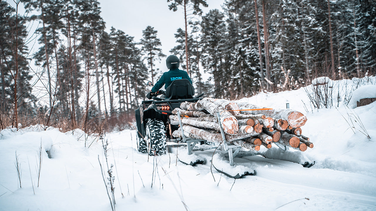Log sleigh (timber trailer with skids)