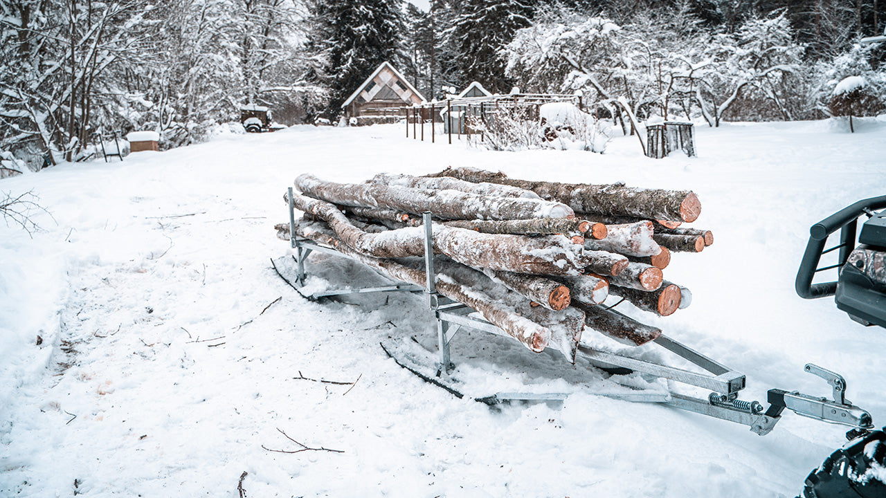 Log sleigh (timber trailer with skids)