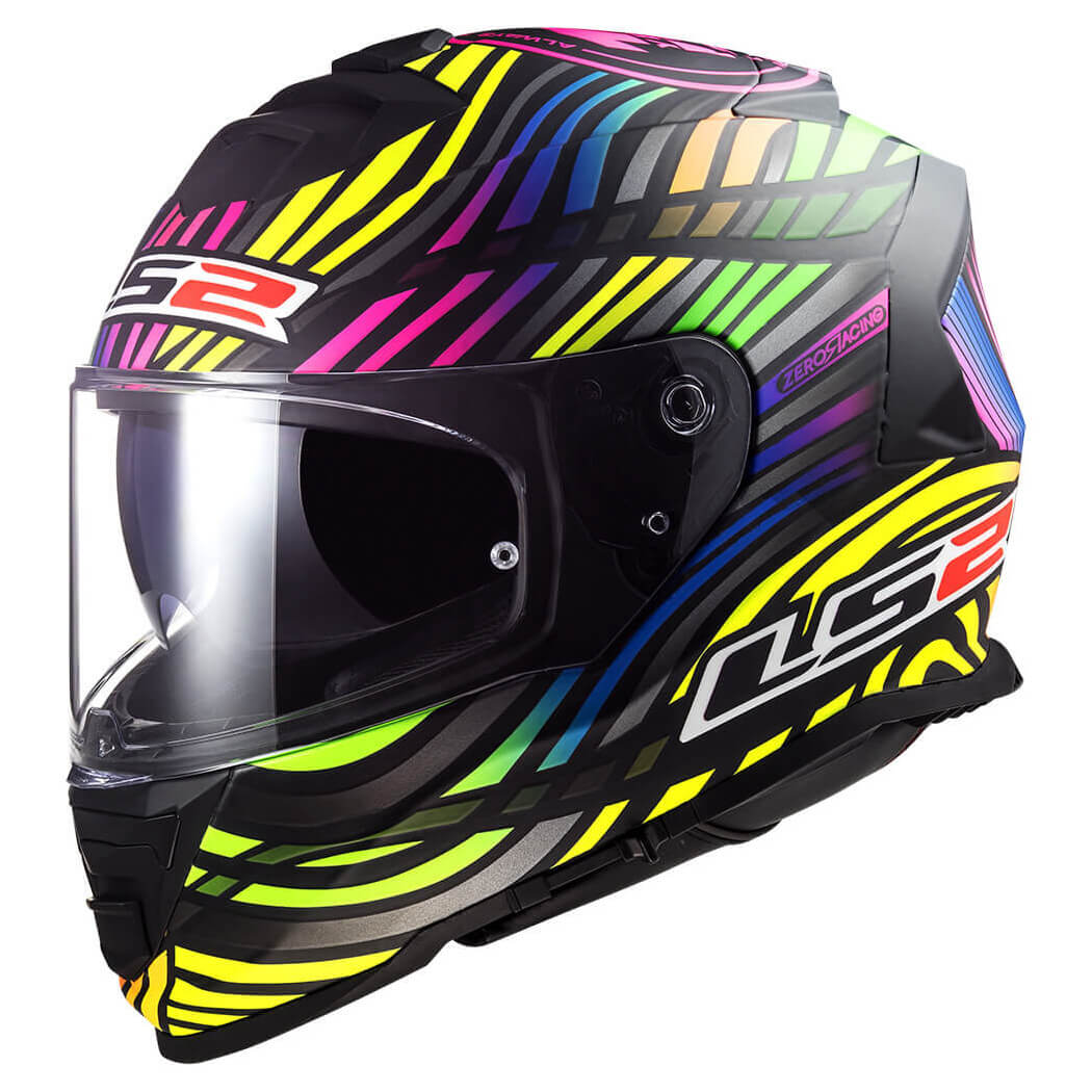 LS2 FF800 STORM II ŠALMAS - POWER Matt Black Rainbow