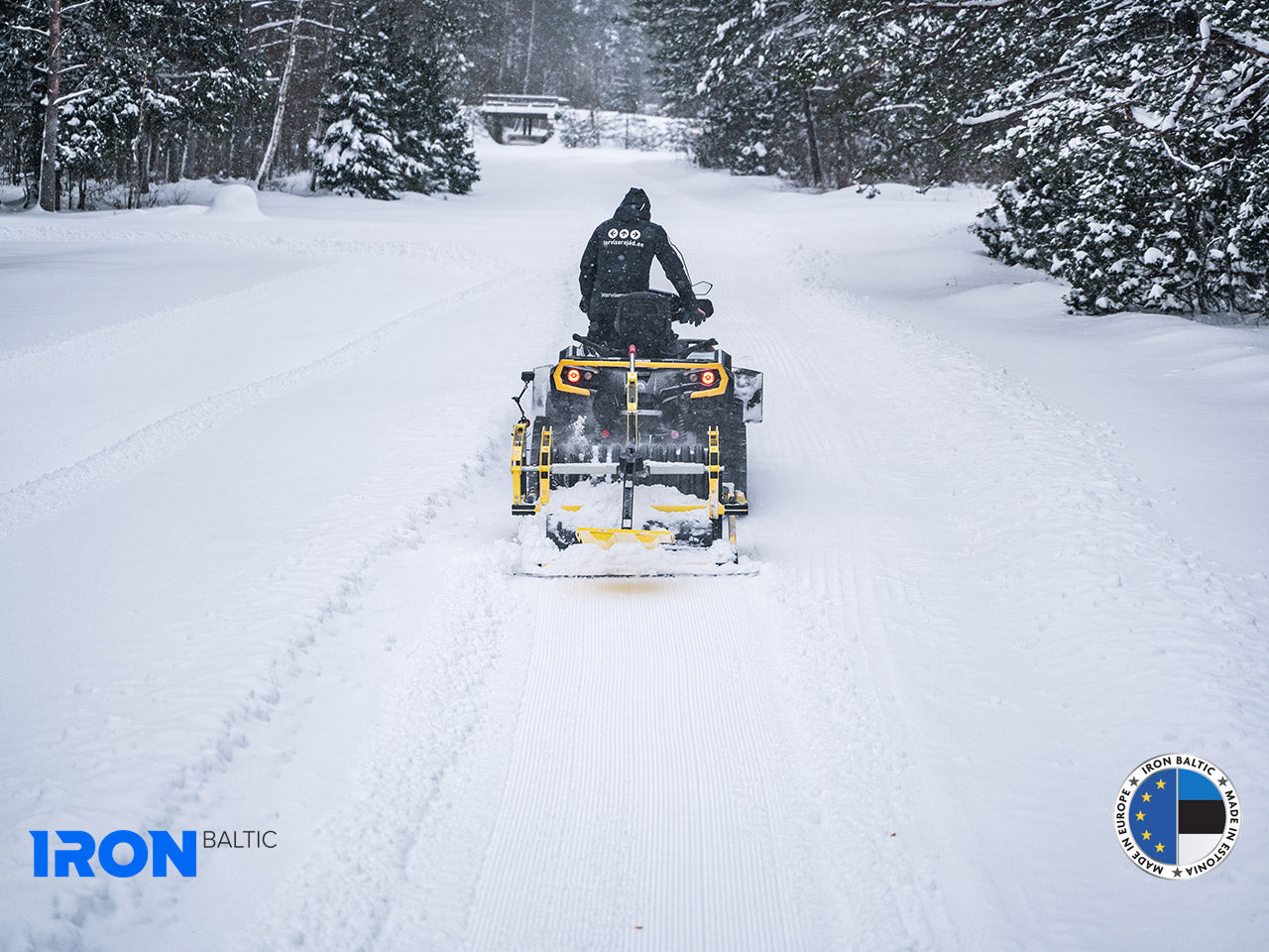 Snow roller / Ski trail groomer 1.45 m – ATV trailer