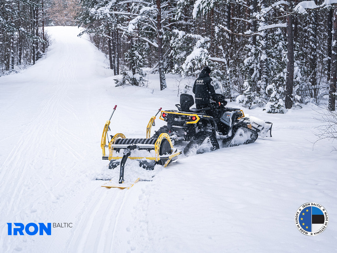 Snow roller / Ski trail groomer 1.45 m – ATV trailer