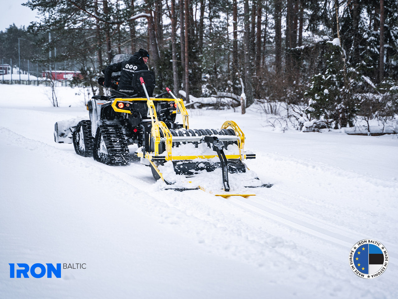 Snow roller / Ski trail groomer 1.45 m – ATV trailer