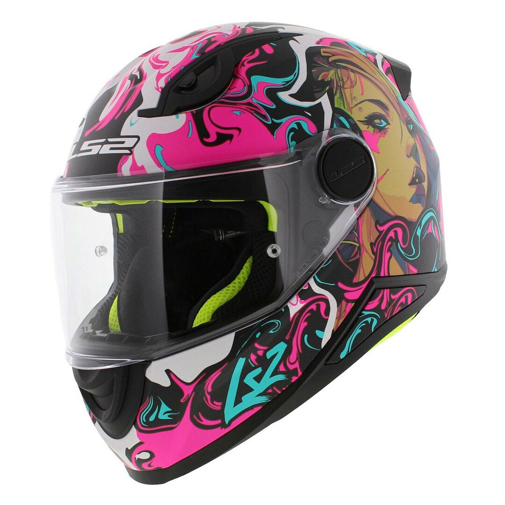 LS2 FF812 KID CYBERG Helmet Matt Purple Cyan