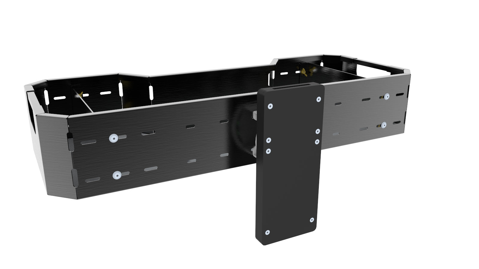 Universal cargo box with saw holder