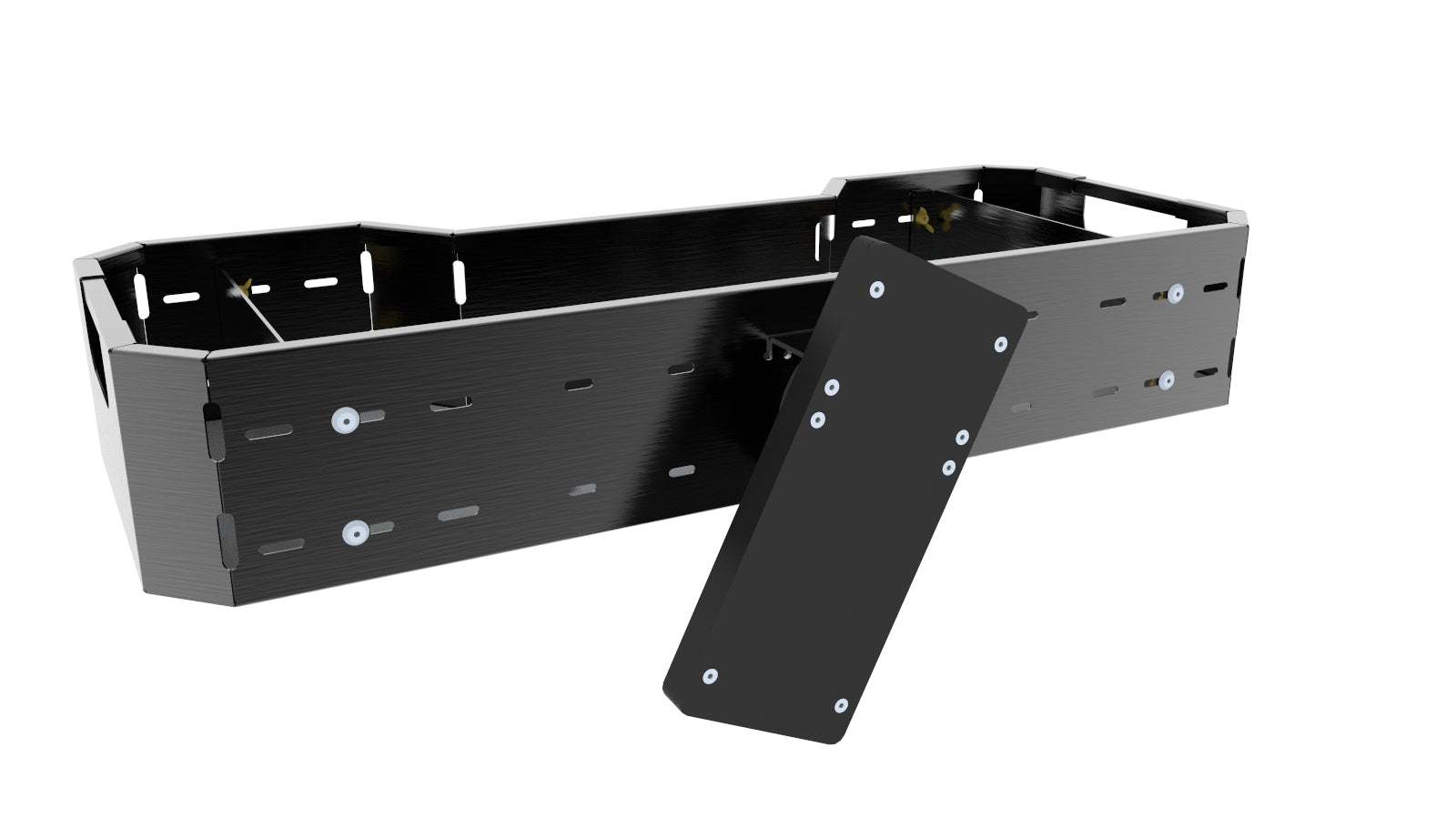 Universal cargo box with saw holder