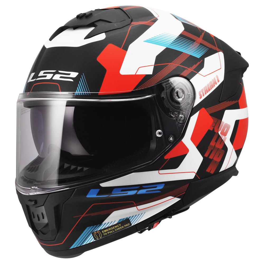 LS2 FF808 STREAM 2 MIKA Helmet White Blue Red