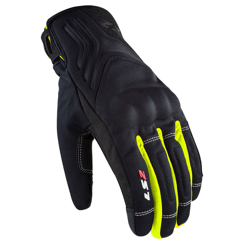 LS2 JET 2 MAN GLOVES Black H-V Yellow