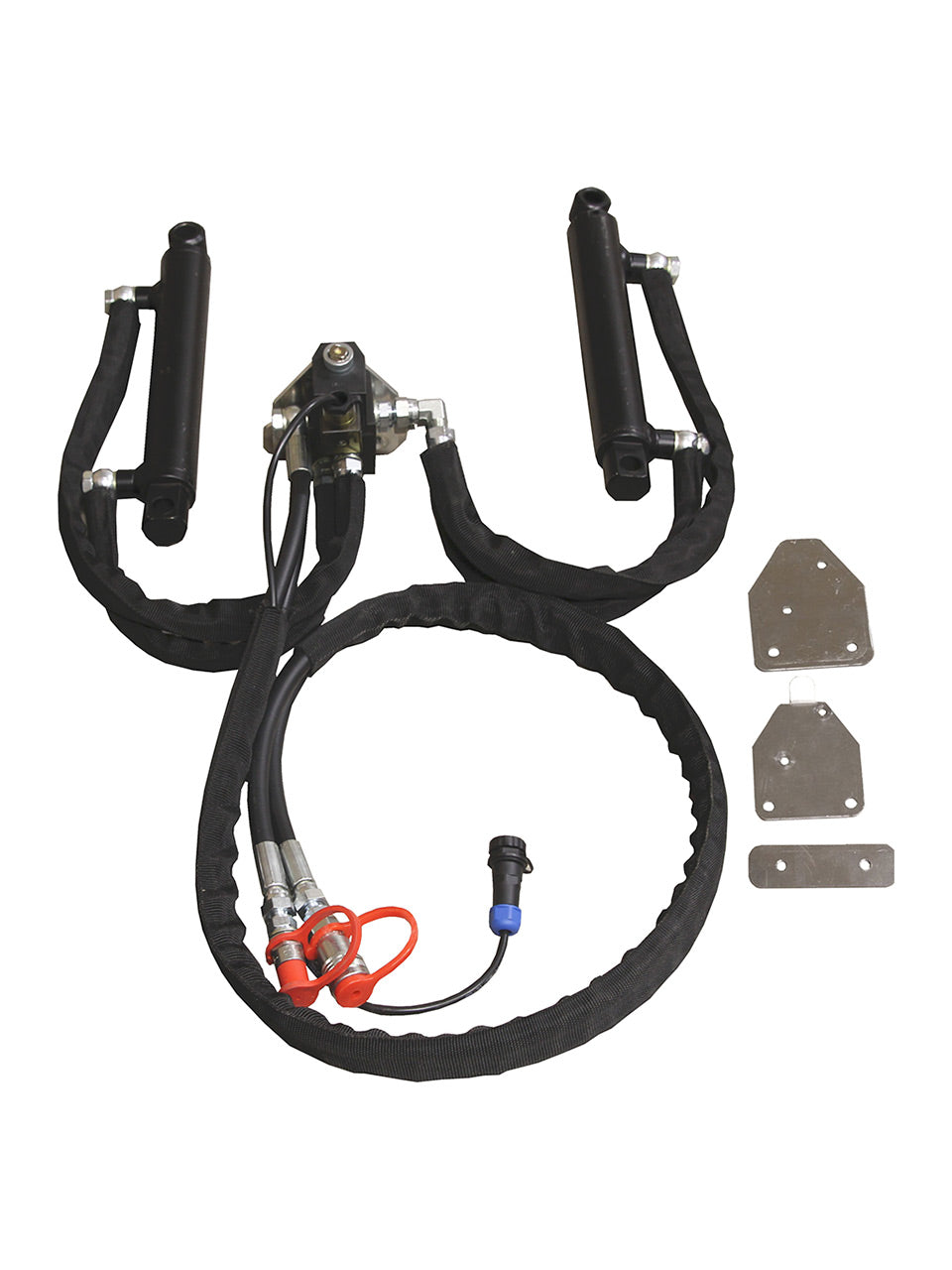 Hidraulinių cilindrų komplektas su solenoidu – Iron Baltic V formos peilio pasukimui (1800 mm)
