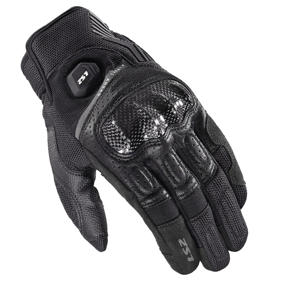 LS2 Atom Man Gloves Black