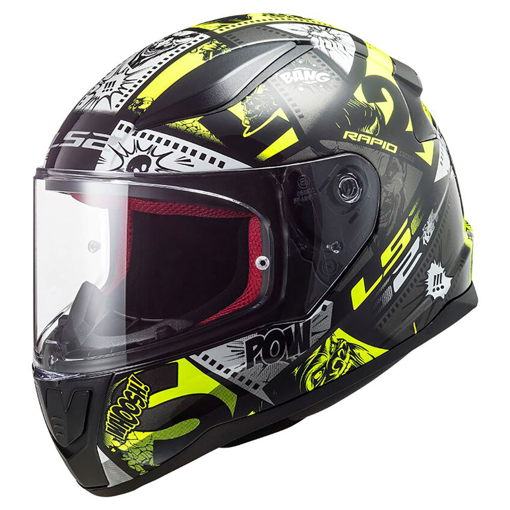 LS2 FF353 RAPID MINI ŠALMAS - VIGNETTE Black H-V Yellow