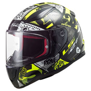 LS2 FF353 RAPID MINI ŠALMAS - VIGNETTE Black H-V Yellow