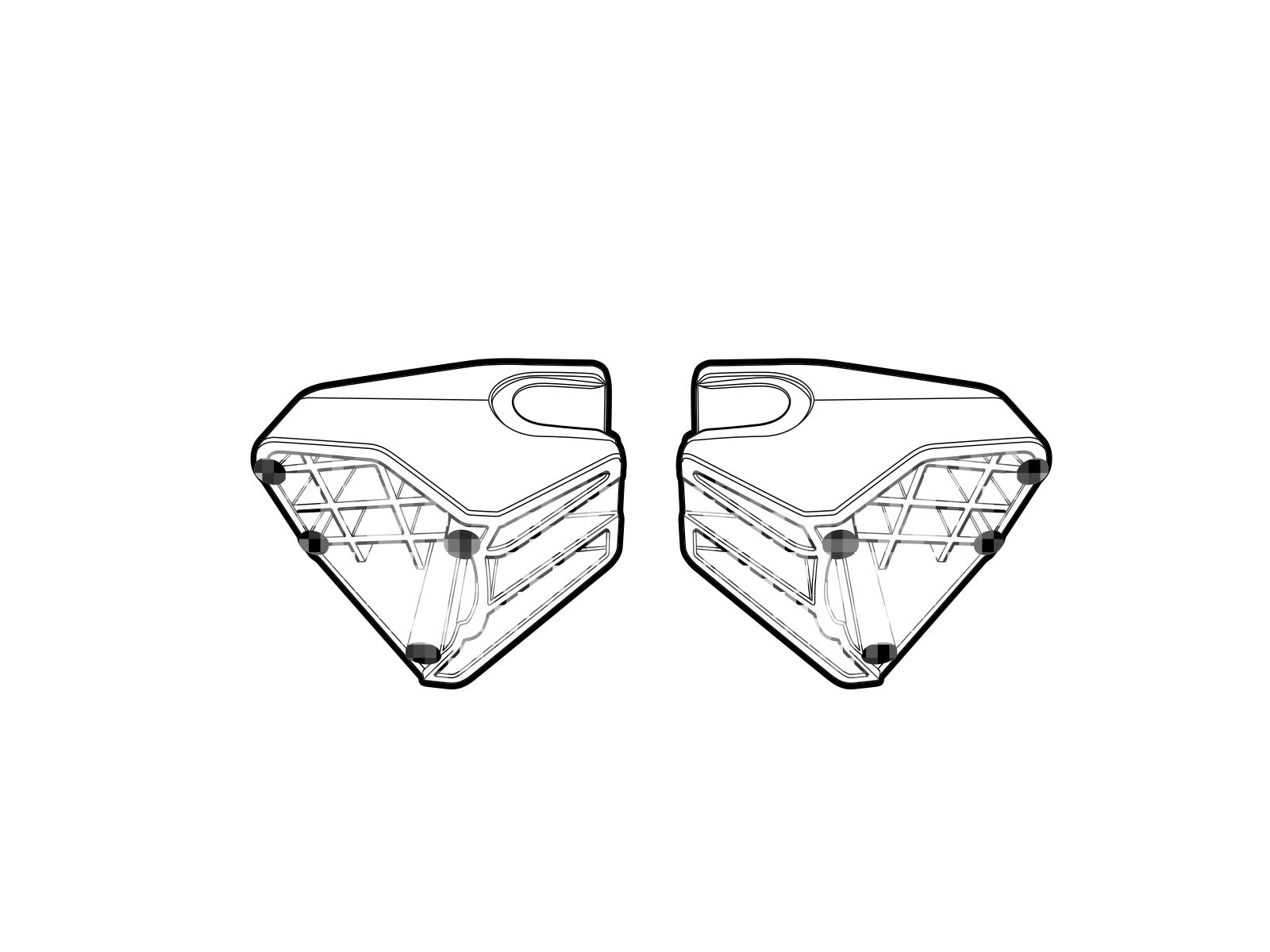 SET OF MOUNTS FOR CASES